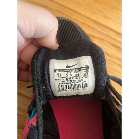 Nike Dual Fusion Lite girls youth pink/black athletic lace up sneakers size 4Y - Picture 10 of 10